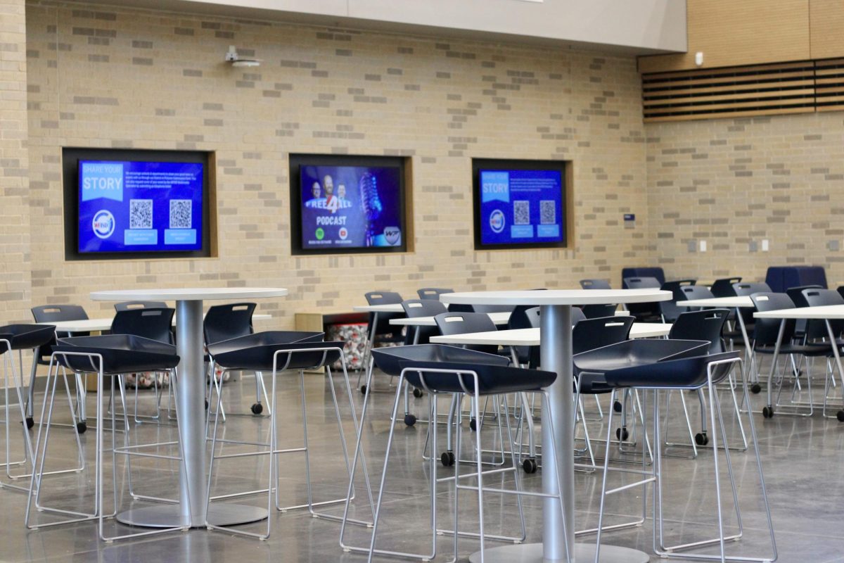 Several televisions grace the walls of Memorial and will showcase what is going on at the school. 