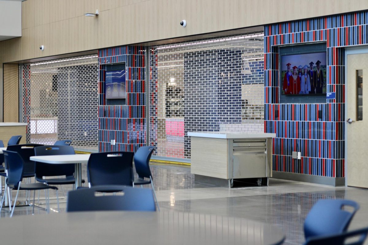 This is a picture of the main food court area of the school. 