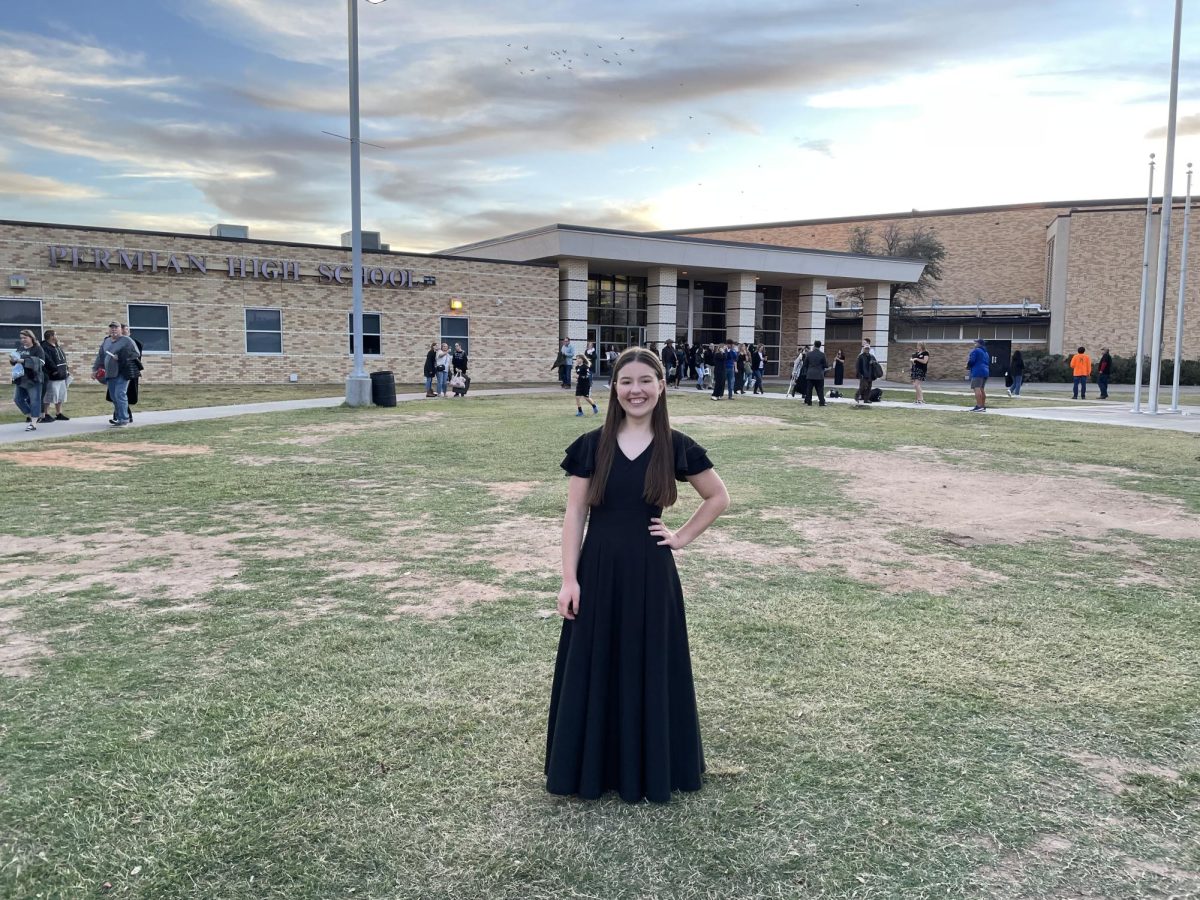 Senior Allie Calvert is the first Memorial choir student to be named a member of a Texas all-state choir. 