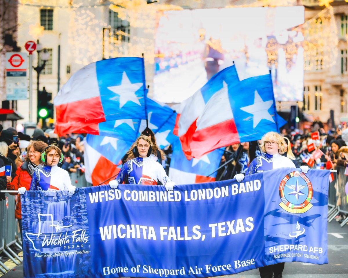 The Memorial and Legacy marching bands performed at the New Year's Day parade in London. 