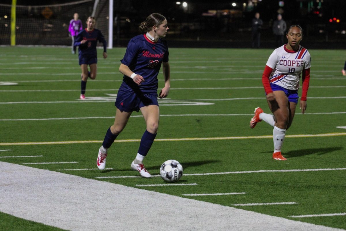 Tori Beard is one of the top scorers for Memorial's girls soccer team this season. 