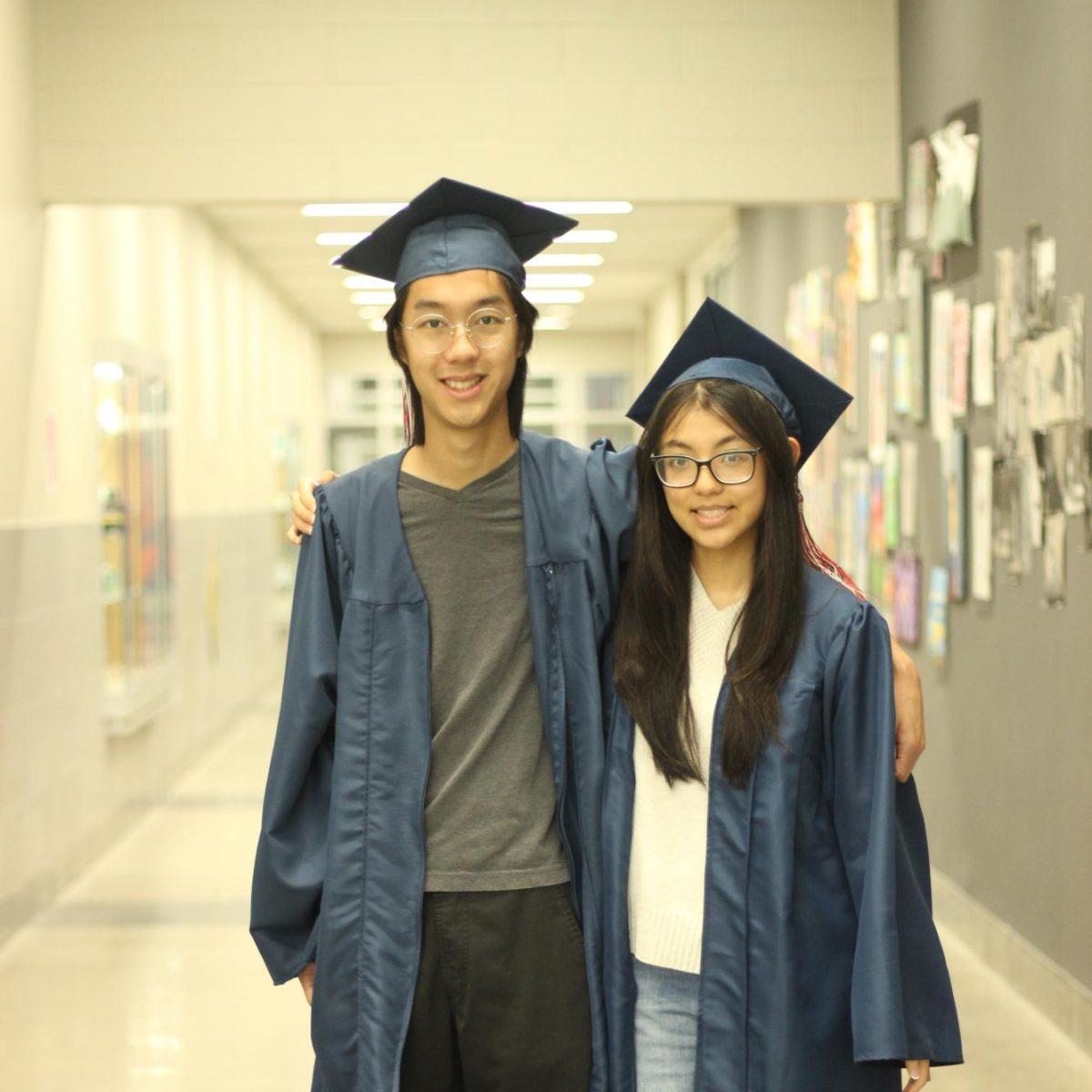 Memorial salutatorian Jinoo Park and valedictorian Kathy Ngo.  